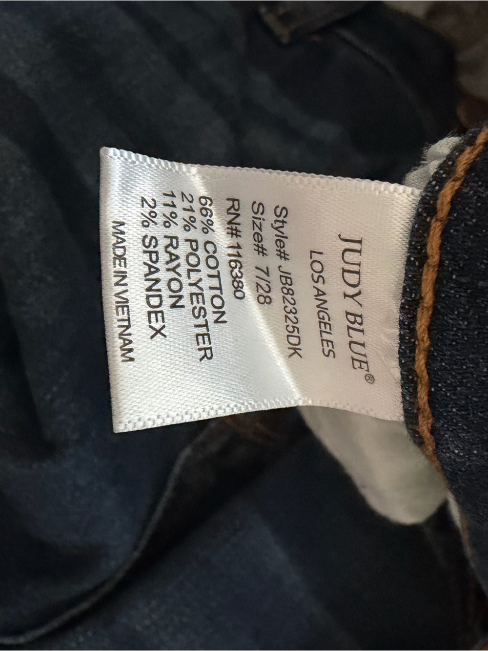 Judy Blue Dark Wash Skinny Jeans - Picture 4 of 4